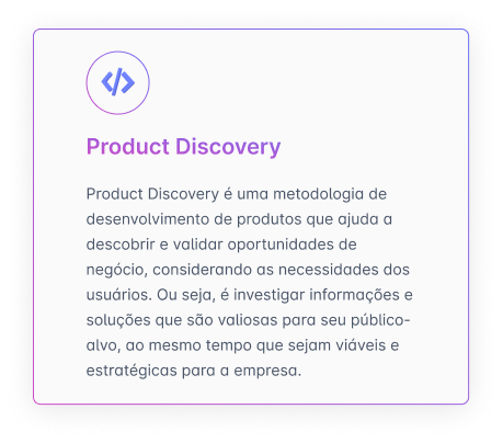 Card Serviço - Product Discovery