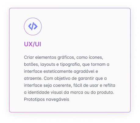 Card Serviço - UXUI Design